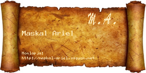Maskal Ariel névjegykártya